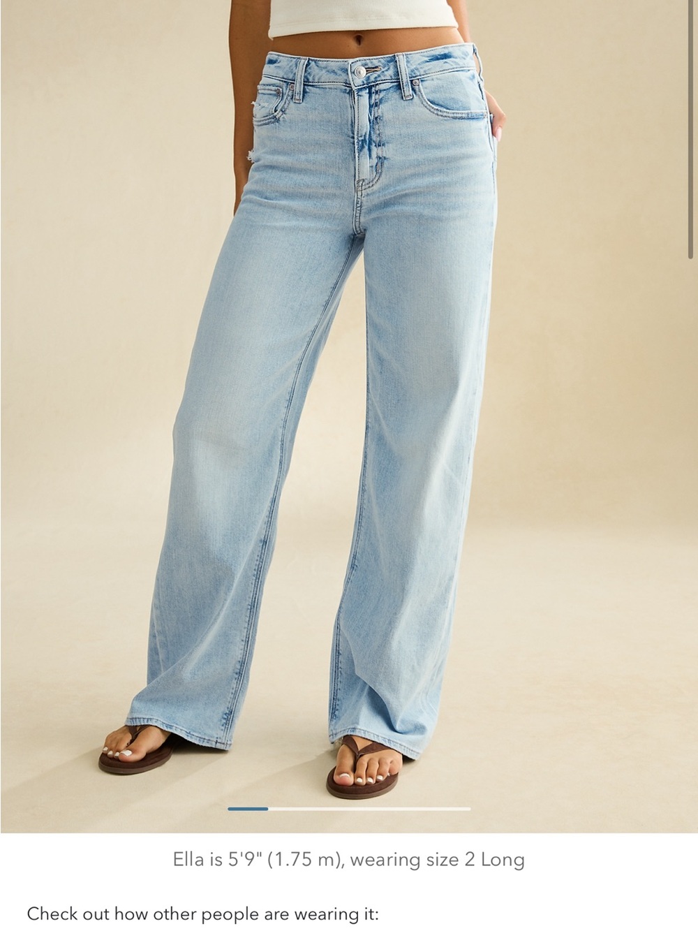 American Eagle high rise Light Blue Baggy Wide Leg Women’s Jeans